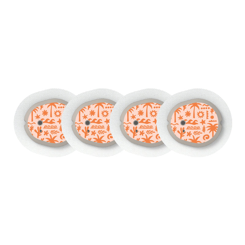 Peelz Terracotta Tides Dexcom G7 and Stelo Transmitter Sticker - Pump Peelz Peelz/Stickers