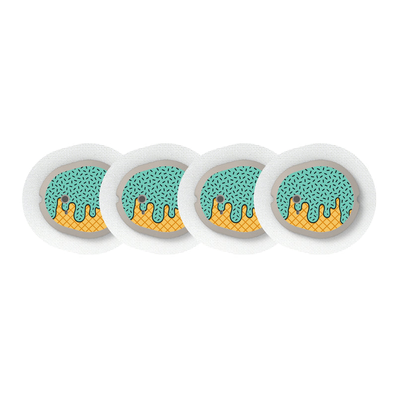 Peelz Ice Cream Social Dexcom G7 and Stelo Transmitter Sticker - Pump Peelz Peelz/Stickers