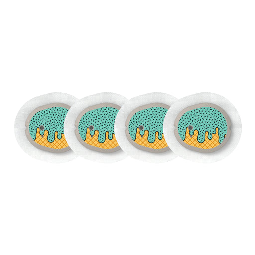 Peelz Ice Cream Social Dexcom G7 and Stelo Transmitter Sticker - Pump Peelz Peelz/Stickers