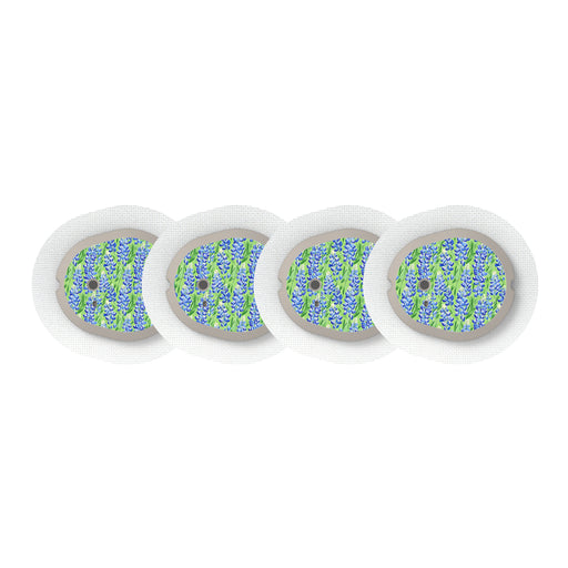 Peelz Blue Blooms Designed for the DEXCOM G7 and Stelo Transmitter Peelz/Stickers
