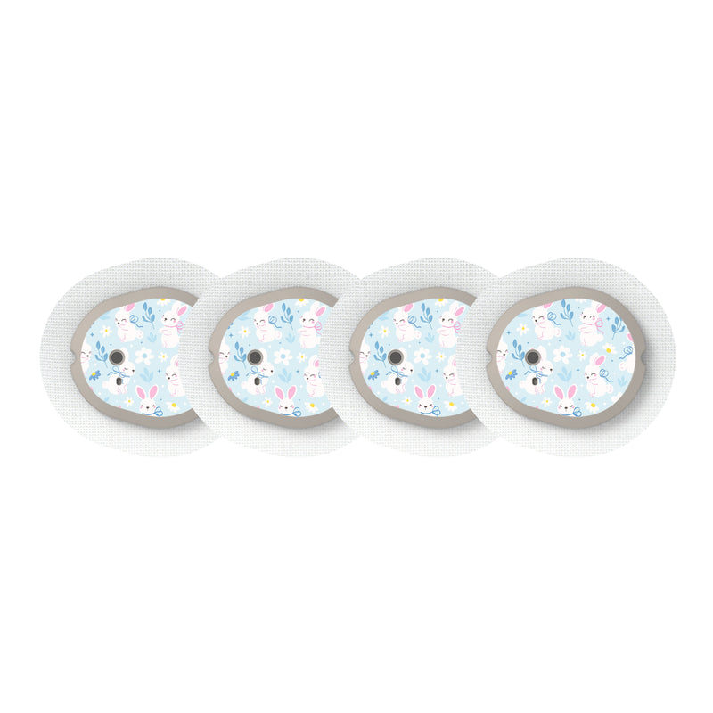 Peelz Sweet Bunnies Dexcom G7 and Stelo Transmitter Sticker - Pump Peelz Peelz/Stickers