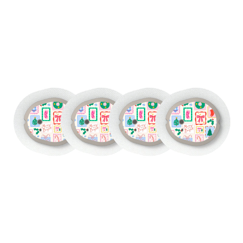 Peelz Holiday Greetings Dexcom G7 and Stelo Transmitter Sticker - Pump Peelz Peelz/Stickers