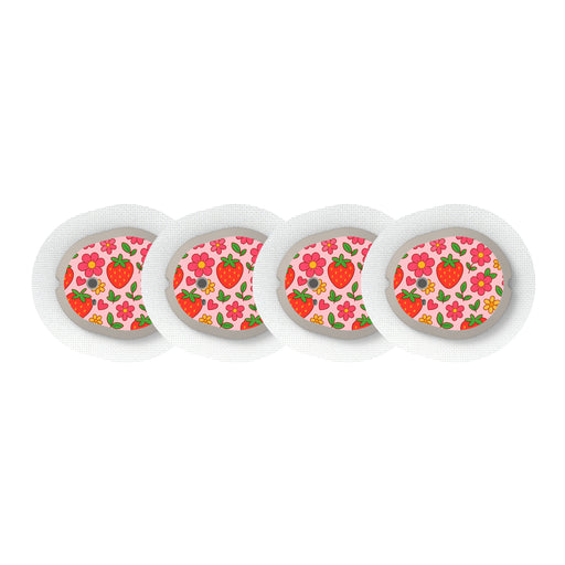 Peelz Strawberry Garden Dexcom G7 and Stelo Transmitter Sticker - Pump Peelz Peelz/Stickers