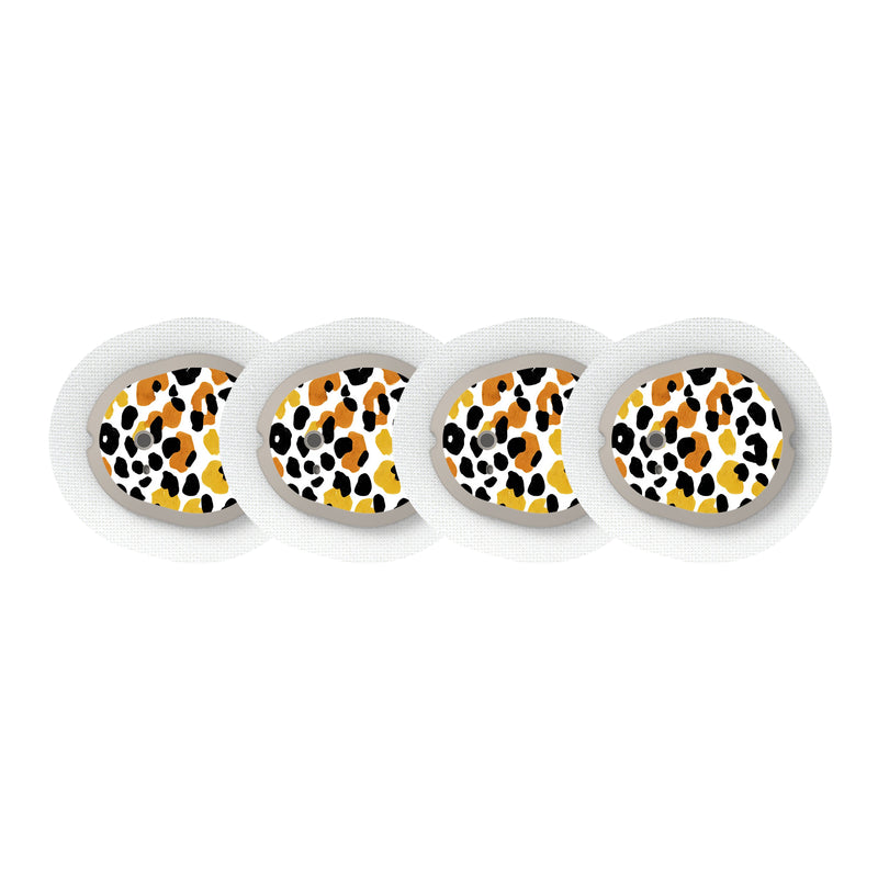 Peelz Golden Leopard Dexcom G7 and Stelo Transmitter Sticker - Pump Peelz Peelz/Stickers