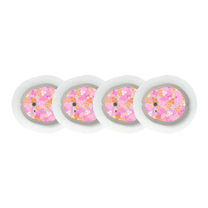 Peelz Pink Petals Dexcom G7 and Stelo Transmitter Sticker - Pump Peelz Peelz/Stickers