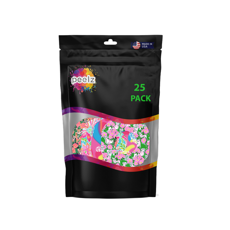 Peelz Ultimate Decorative Patch Pack for Dexcom G7/Stelo - Girls' Designs - Pump Peelz Patch Medical Tape