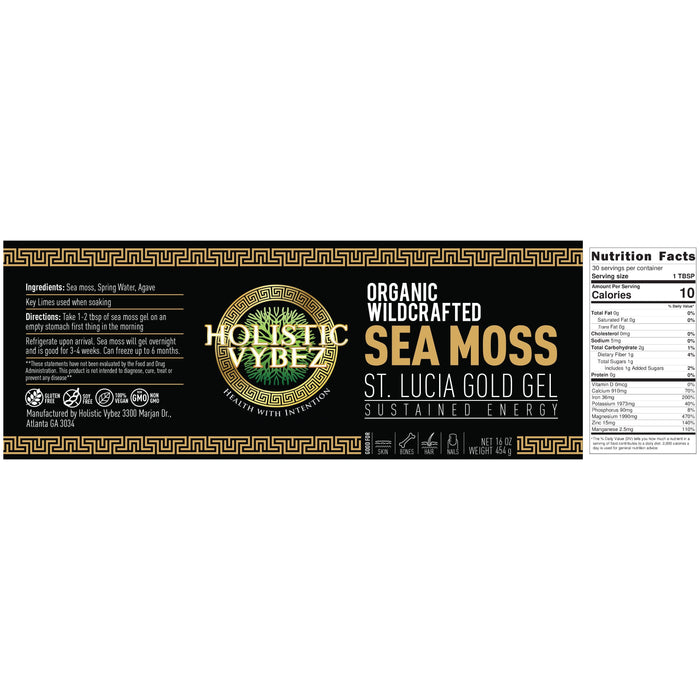 Holistic Vybez - St Lucia Gold Sea Moss Gel