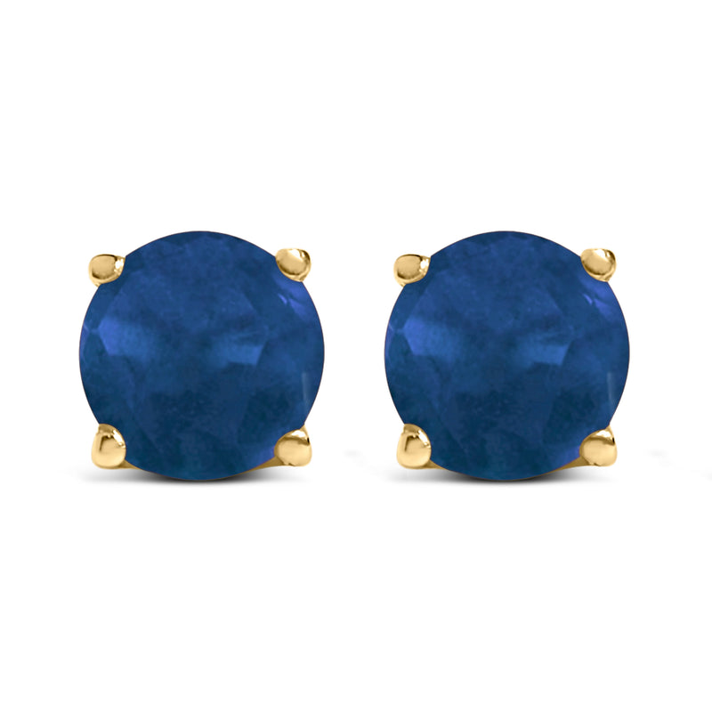 Bids.com 14K White Gold 5X5MM Round Purple Amethyst Solitaire Stud Earrings Earrings