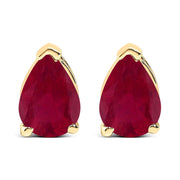 Bids.com 14K White Gold 6x4MM Pear Shaped Purple Amethyst Solitaire Stud Earrings Earrings