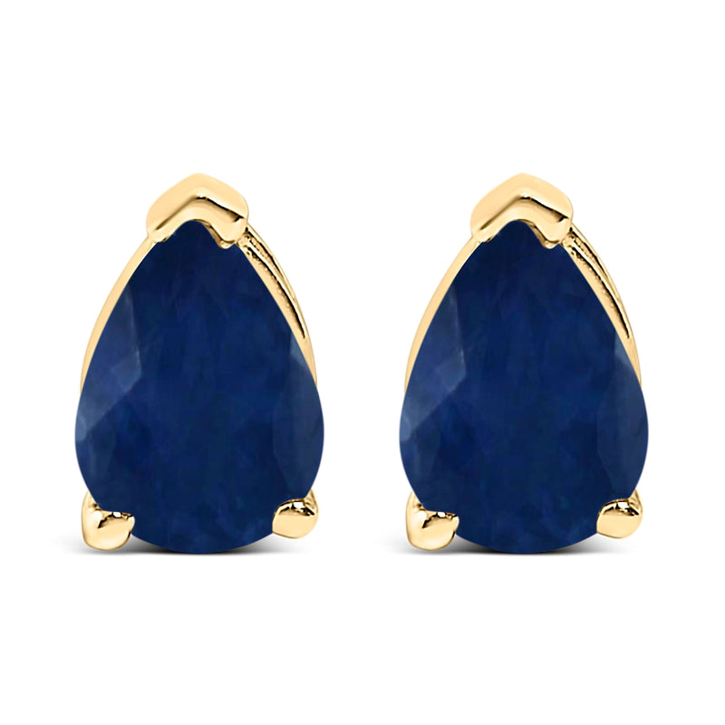 Bids.com 14K White Gold 6x4MM Pear Shaped Purple Amethyst Solitaire Stud Earrings Earrings