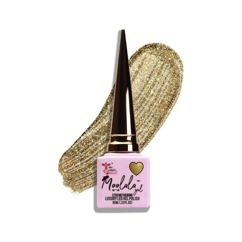 minimanimoo Moolala™ 2 Step Gel - #25 Glittery Gold Nail Polish