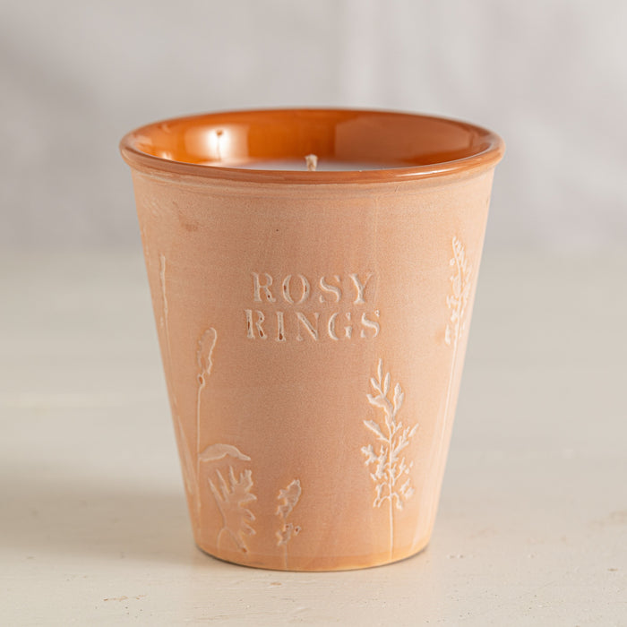 Basil Orange Garden Pot Candle + Plantable Seed Paper Dust Covers