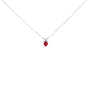 Bids.com 14K White Gold 5X5 MM Heart Shaped Purple Amethyst Solitaire Pendant Necklace Necklaces