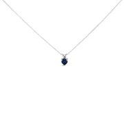 Bids.com 14K White Gold 5X5 MM Heart Shaped Purple Amethyst Solitaire Pendant Necklace Necklaces
