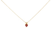 Bids.com 14K White Gold 5X5 MM Heart Shaped Purple Amethyst Solitaire Pendant Necklace Necklaces