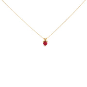 Bids.com 14K White Gold 5X5 MM Heart Shaped Purple Amethyst Solitaire Pendant Necklace Necklaces