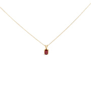 Bids.com 14K White Gold 6x4MM Oval Shaped Purple Amethyst Solitaire Pendant Necklace Necklaces