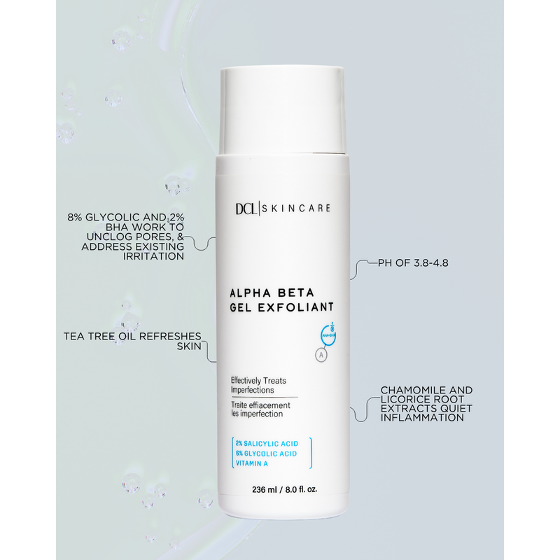DCL Skincare Alpha Beta Gel Exfoliant Bottle
