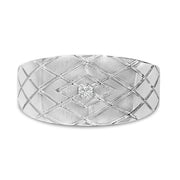Bids.com Sterling Silver Diamond Accent Geometric Band Ring Rings
