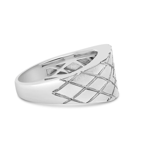 Bids.com Sterling Silver Diamond Accent Geometric Band Ring Rings