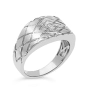 Bids.com Sterling Silver Diamond Accent Geometric Band Ring Rings