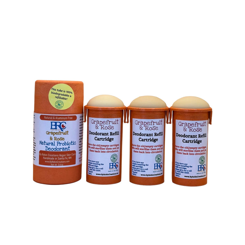 By Robin Creations Natural Probiotic Deodorant Stick, Vegan & Aluminum-Free Deodorant & Body Care