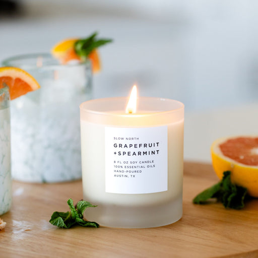Slow North Grapefruit + Spearmint - Signature Candle Frosted Candles