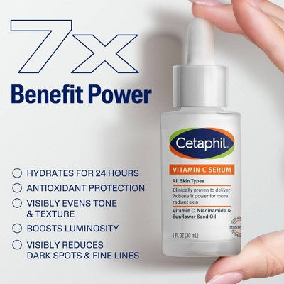 This is Beauty US Cetaphil Brightening Vitamin C Face Serum 1fl oz - Imperfect Box HEALTH AND BEAUTY