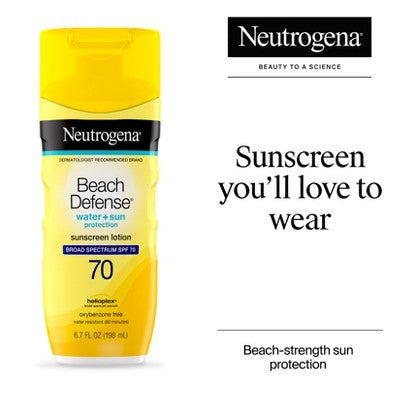 This is Beauty US Neutrogena Beach Defense Lotion Twin Pack SPF 70 - New HEALTH AND BEAUTY