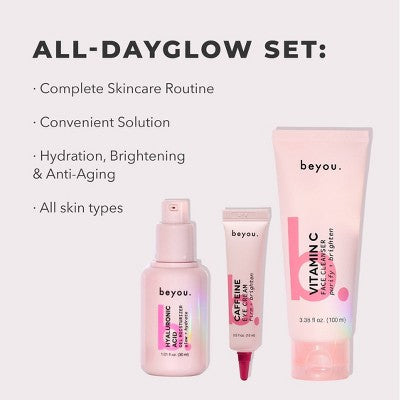 This is Beauty US Beyou. All Day Glow Set 4.89 fl oz/3ct - New HEALTH AND BEAUTY