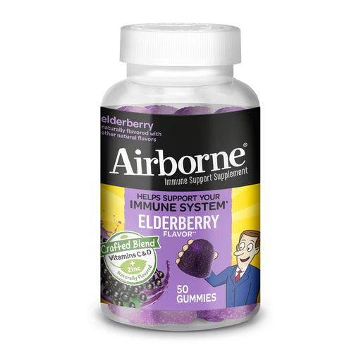 Airborne Airborne Adult Elderberry Gummies with Vitamin C & Vitamin D 50 ct Vitamins & Supplements