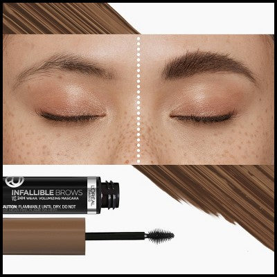 This is Beauty US L'Oreal Paris Infallible Brows 24H Volumizing Eyebrow Mascara 6 Light Brunette 0.13 fl oz - Imperfect Box HEALTH AND BEAUTY
