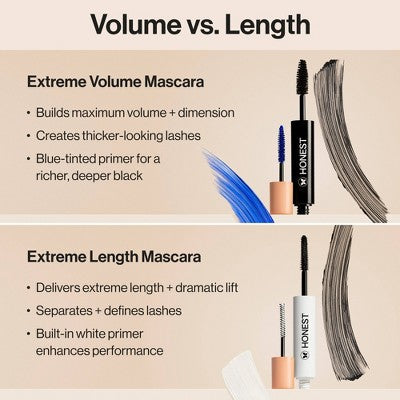 This is Beauty US Honest Beauty Extreme Volume Mascara + Bold Lash Primer Black 0.27 fl oz - Imperfect Box HEALTH AND BEAUTY