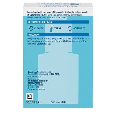 This is Beauty US Neutrogena Hydro Boost Hyaluronic Acid Face Serum with Vitamin B5 for Dry Skin 1 fl oz - Imperfect Box HEALTH AND BEAUTY