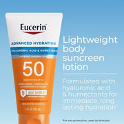 This is Beauty US Eucerin Advanced Hydration Sunscreen Lotion SPF 50 5 fl oz - Imperfect Container HEALTH AND BEAUTY