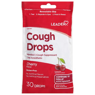 Leader Leader™ Cherry Cough Drop, 30-Pack Medicine & Drugs Lavender