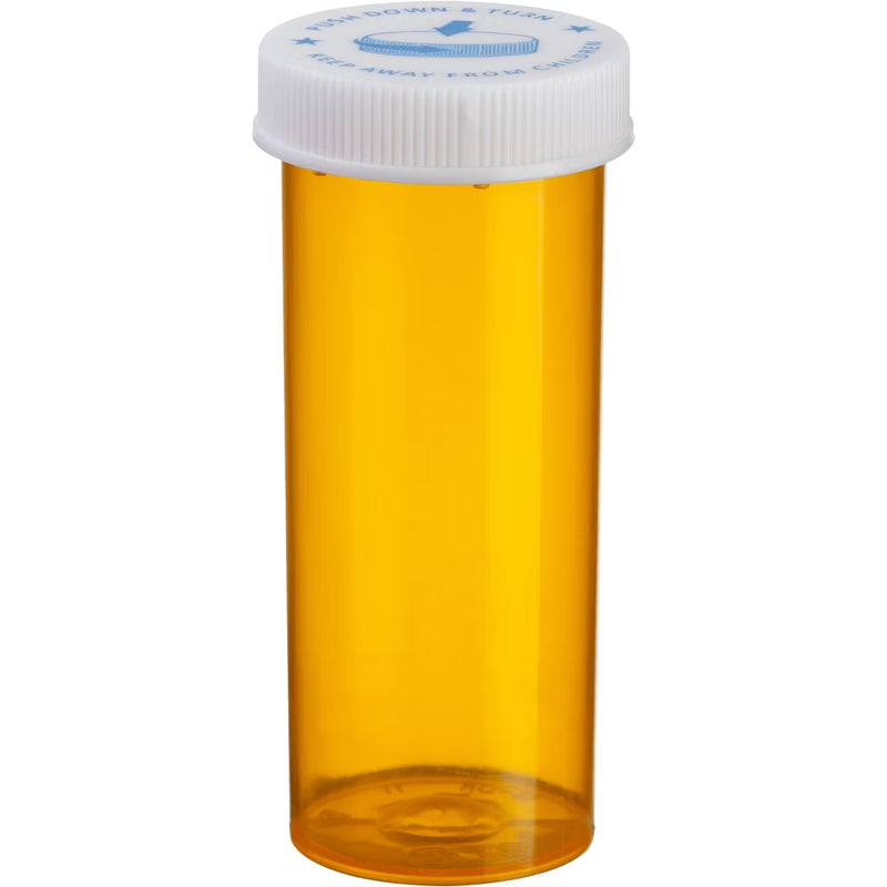 ColorSafe ColorSafe Amber Prescription Vial, 8 Dram, with Child-Resistant (CRC) Cap Medical Supplies