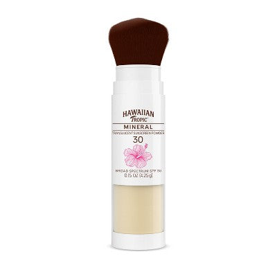 This is Beauty US Hawaiian Tropic Mineral Skin Nourishing Sunscreen Powder Brush SPF 30 0.15oz - Imperfect Box HEALTH AND BEAUTY