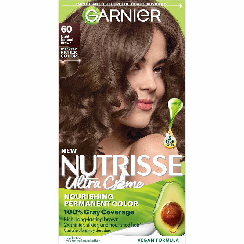 Garnier Garnier Nutrisse Ultra Color Nourishing Color Creme 60 Light Natural Brown Hair Color