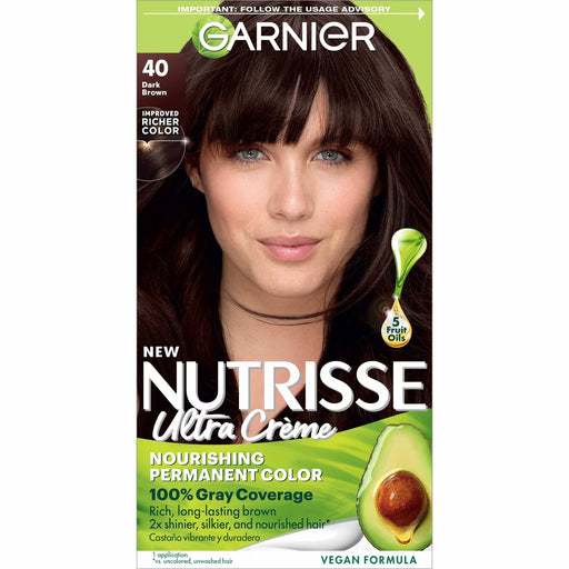 Garnier Garnier Nutrisse Ultra Color Nourishing Color Creme 40 Dark Brown Hair Color