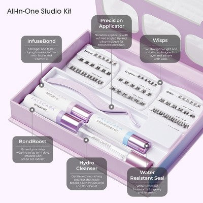 This is Beauty US KISS Products Studio Lash Extension Kit 8-12mm Delicate Light Volume 54ct - Imperfect Box HEALTH AND BEAUTY