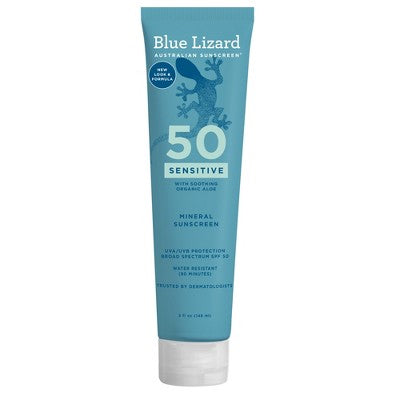 This is Beauty US Blue Lizard Sensitive Mineral Sunscreen Lotion SPF 50+ 5 fl oz - Imperfect Container HEALTH AND BEAUTY