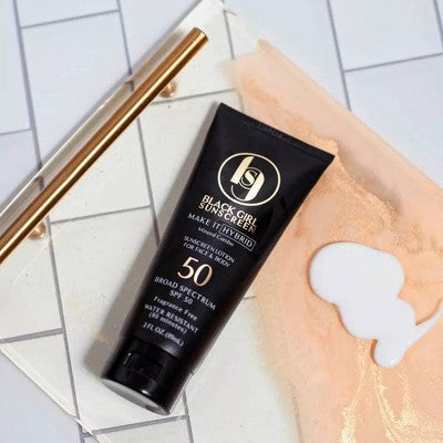 This is Beauty US Black Girl Sunscreen Make it Hybrid with Zinc and Lavender Sunscreen SPF 50 3 fl oz - Imperfect Container HEALTH AND BEAUTY
