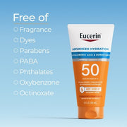 This is Beauty US Eucerin Advanced Hydration Sunscreen Lotion SPF 50 5 fl oz - Imperfect Container HEALTH AND BEAUTY