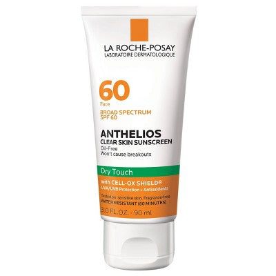 This is Beauty US La Roche Posay Anthelios Clear Skin Dry Touch Face Sunscreen SPF 60 3.0 fl oz - Missing Box HEALTH AND BEAUTY