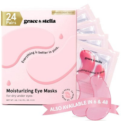 This is Beauty US Grace & Stella Moisturizing Under Eye Mask Pink 24 Pairs - New HEALTH AND BEAUTY