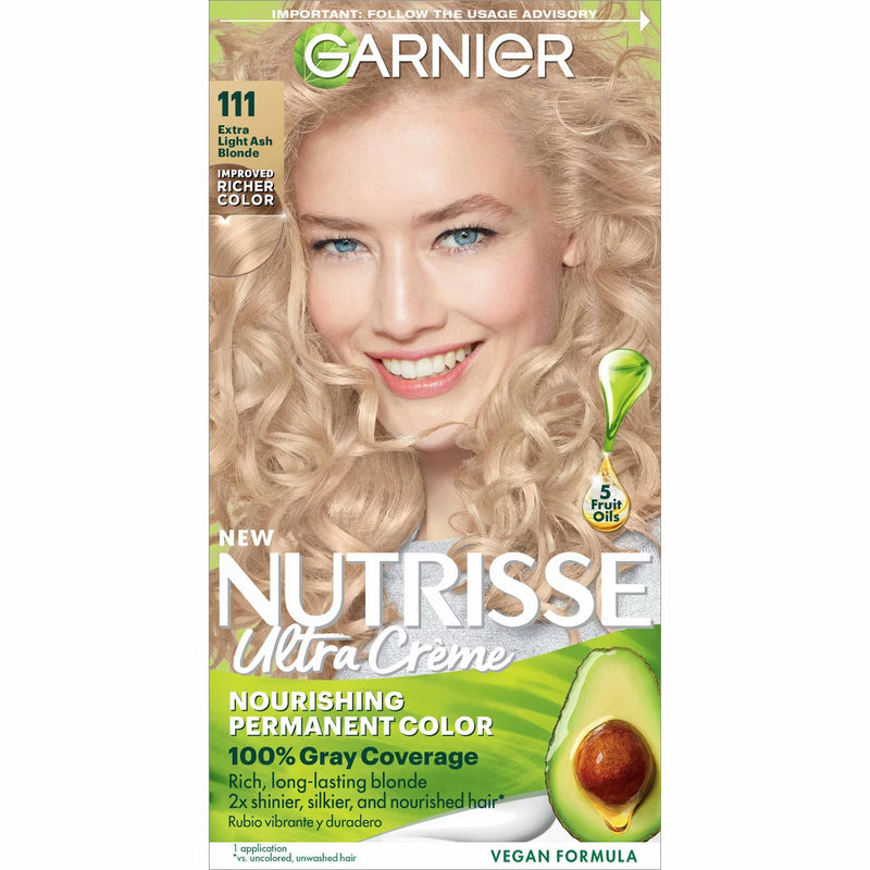 Garnier Garnier Nutrisse Ultra Color Nourishing Color Creme  111 Extra Light Ash Blonde Hair Color