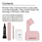 This is Beauty US Dashing Diva Gel Xtend Fake Nails Starter Kit Medium Round 30ct - New HEALTH AND BEAUTY