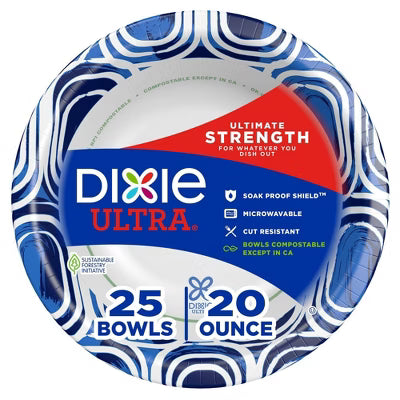 Dixie Dixie Ultra Dinner Paper Bowls 25ct Business & Industrial White Smoke