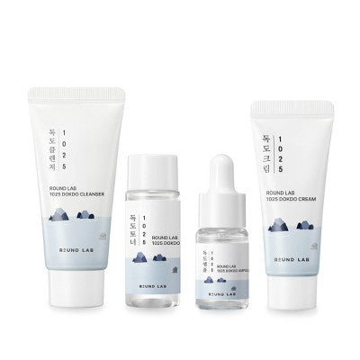 This is Beauty US Round Lab 1025 Dokdo Travel Skincare Gift Set 4pc - Imperfect Box HEALTH AND BEAUTY